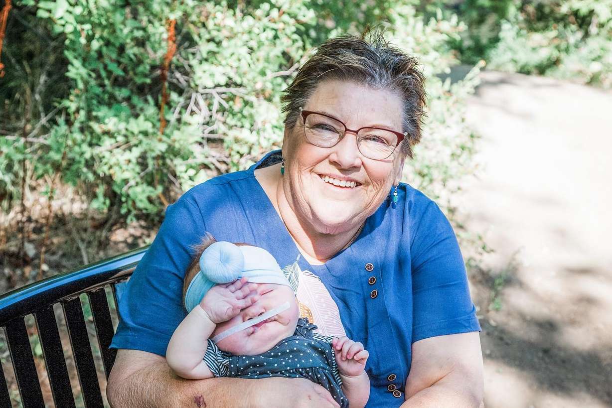 Kim Harbath with her granddaughter Sloan in 2019.