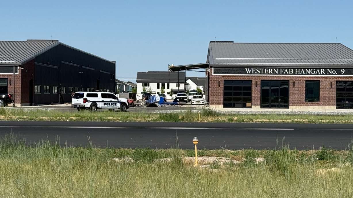 A helicopter crashed at the Skypark Airport in Woods Cross Friday, just seconds after taking off. No one was injured.