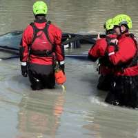 Utah County firefighters sink car in Jordan River to practice water rescue