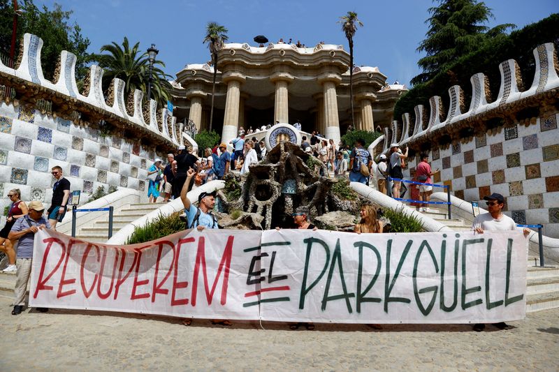 Protesters against overtourism take to the streets of southern Europe