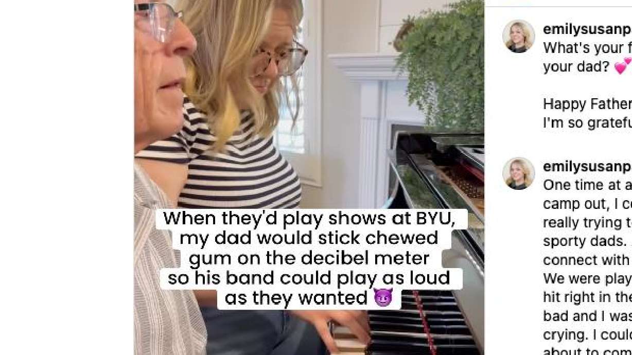 Emily Susan Pack shared a video of her playing a Father's Day song with her dad.