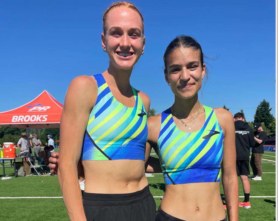 Jane Hendengren and Lily Alder participate at the Brooks PR Invitational on June 8 in Washington.