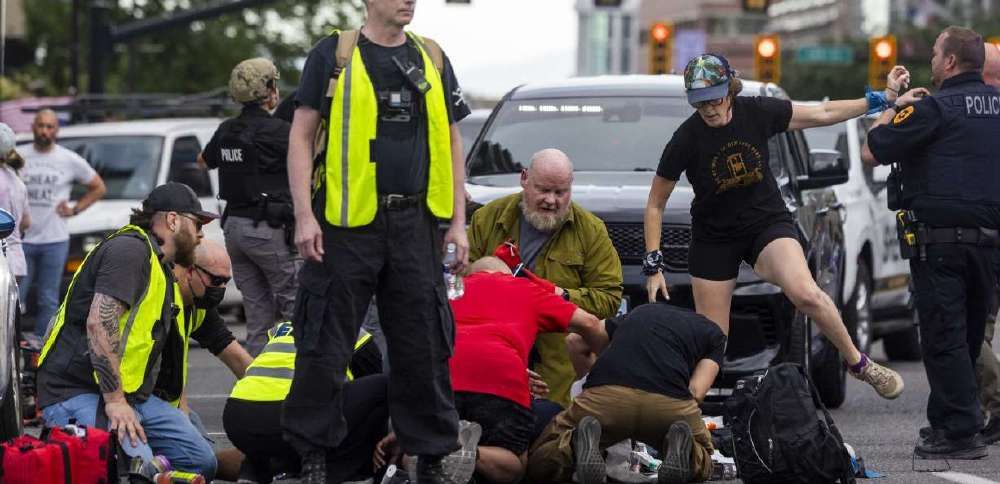 Manslaughter charge filed against 'peacekeeper' in No Kings protest killing