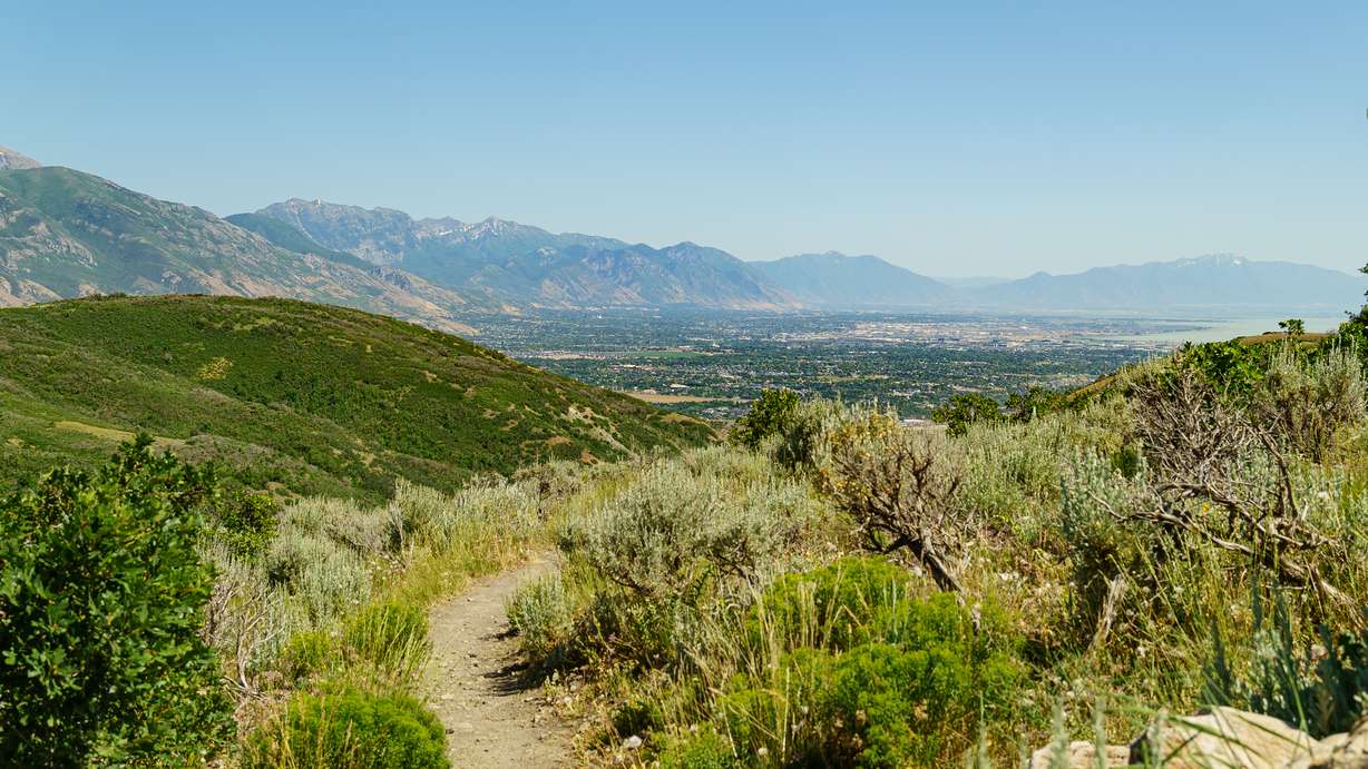 The view from Deer Ridge Trailhead in Draper. City and county officials celebrated the addition of 255 acres of open space to the Traverse Range Conservation Easement in a ceremony Tuesday.
