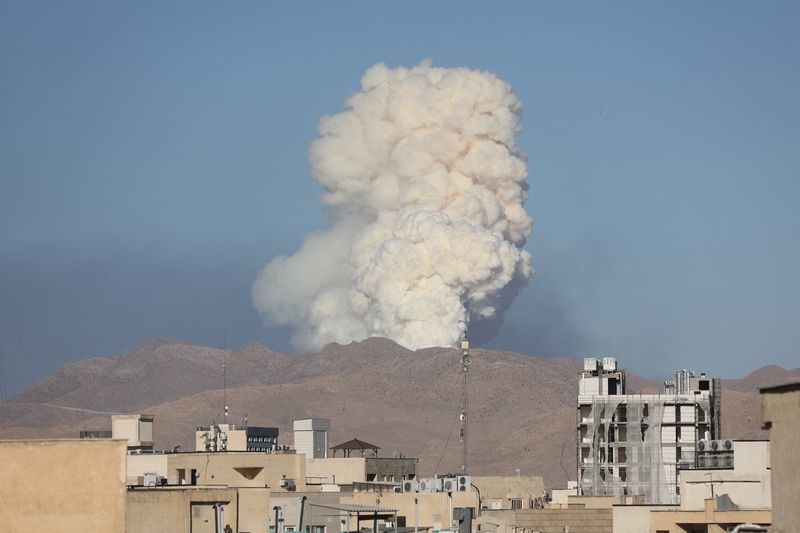 Smoke rises following an Israeli attack in Tehran, Iran, Wednesday. Iran reported 224 deaths during the trading of airstrikes, while Israel said they have tallied 24 deaths, most of them civilians.