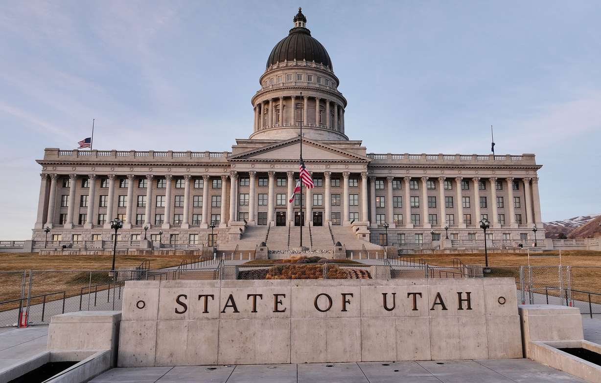 The Utah state Capitol in Salt Lake City on Jan. 2. Officials say raising the Great Salt Lake will require more help from lawmakers in the Legislature.
