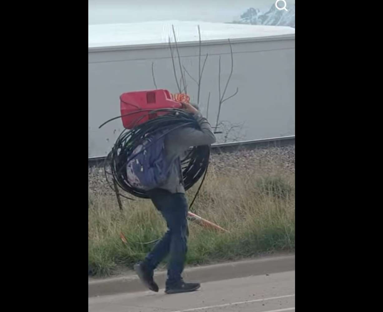 Theft of copper wire in Salt Lake City is captured on video April 4, 2024. Since 2022, the city has recorded 194 copper wire thefts and 78 additional cases where thieves cut cables but failed to remove the copper.