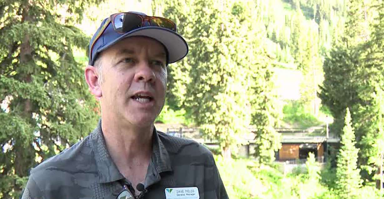 Dave Fields, president and general manager of Snowbird, talks to KSL on Thursday. He said a tram's sudden stop Wednesday was unusual, but all safety systems functioned as designed.