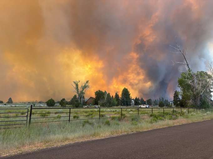 The Forsyth Fire burns near Pine Valley in Washington County on June 20. The fire destroyed over a dozen structures, including many homes.