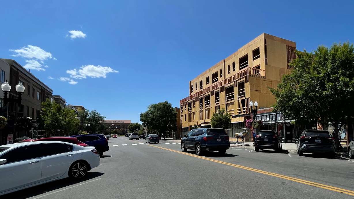 A new apartment building takes shape at 144 25th St. in Ogden on June 17. It replaces a structure that had to be demolished last year due to the use of faulty materials.