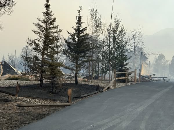 Damage left behind from the Forsyth Fire in the Pine Valley community in Washington County on Saturday, June 21. Officials said evacuated residents could return home Friday.
