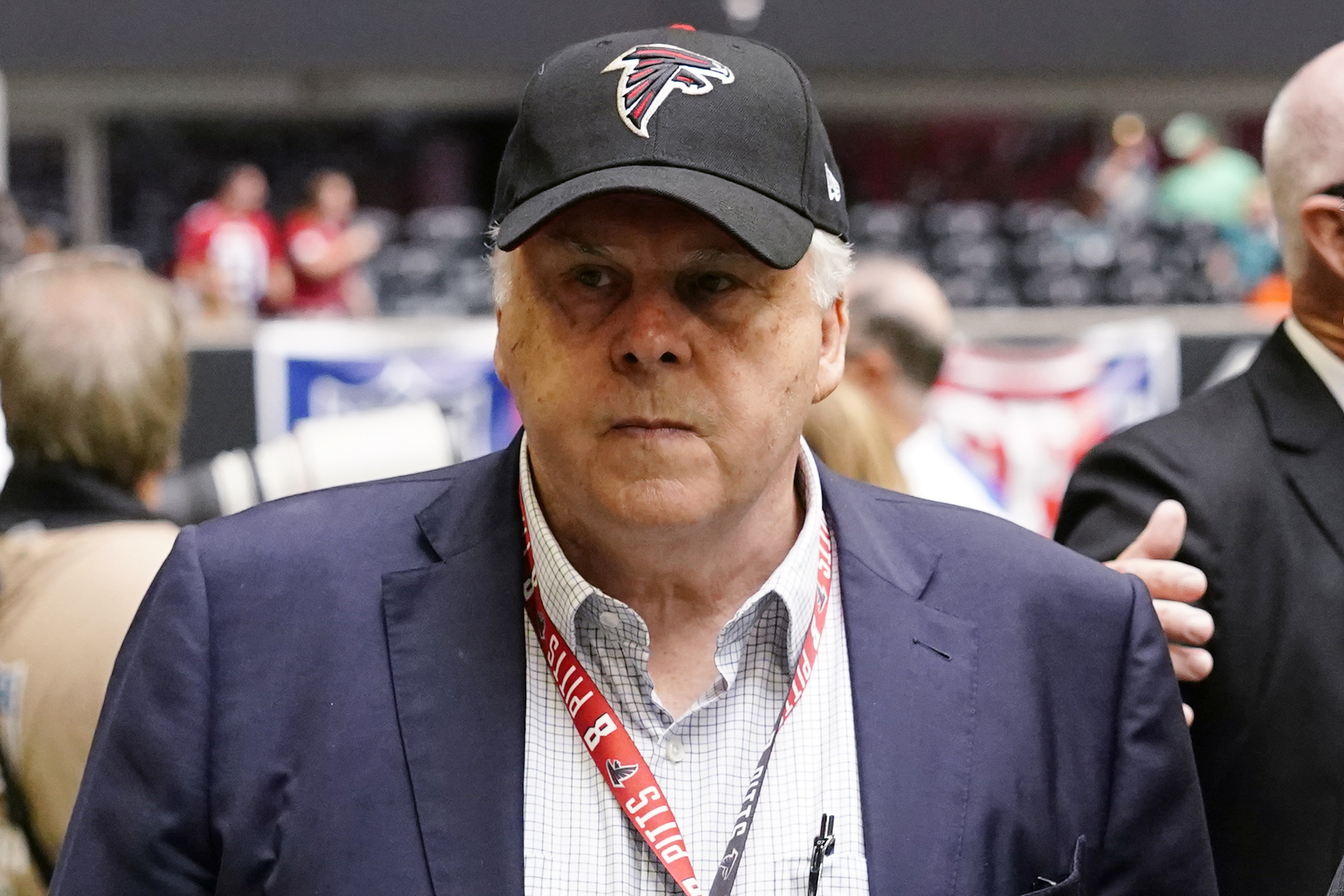 Frederick W. Smith, founder of FedEx is seen before the first half of an NFL football game Sept. 12, 2021, in Atlanta. Smith has died, the company said. He was 80.