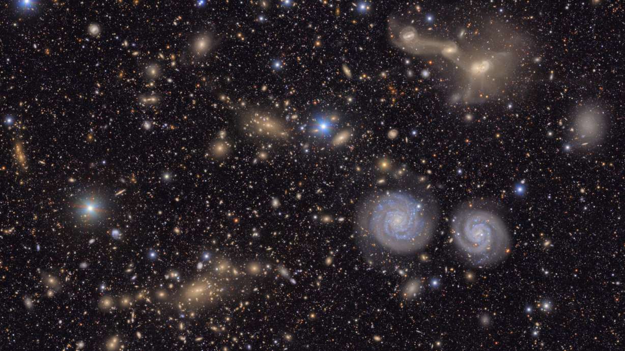A small section of the Vera C. Rubin Observatory's total view of the Virgo cluster.