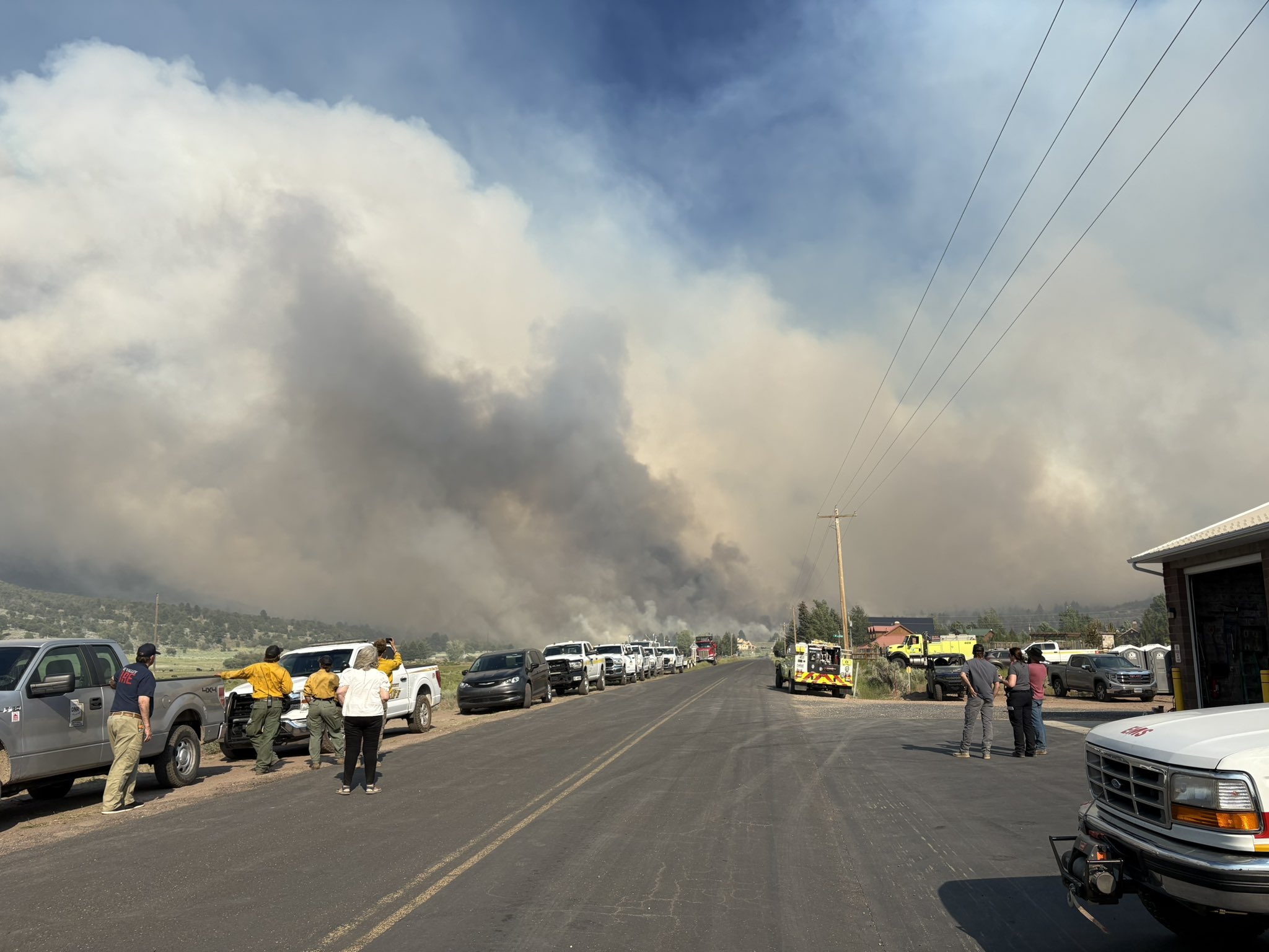 The Forsyth Fire burns near Pine Valley in Washington County on Saturday. Firefighters said Monday that the fire has burned more than 7,000 acres and remains 0% contained.
