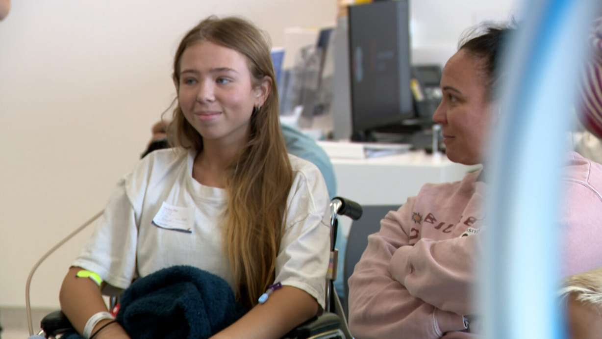 Baelie Pace, a patient at Primary Children’s Hospital, is pictured.