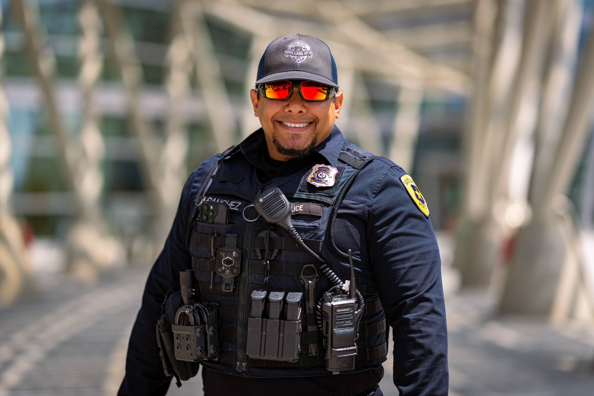 Salt Lake police officer Joseph Sanchez, Jr., arrested two people wanted in a road-rage investigation on Monday, thanks to some quick thinking and a little luck.