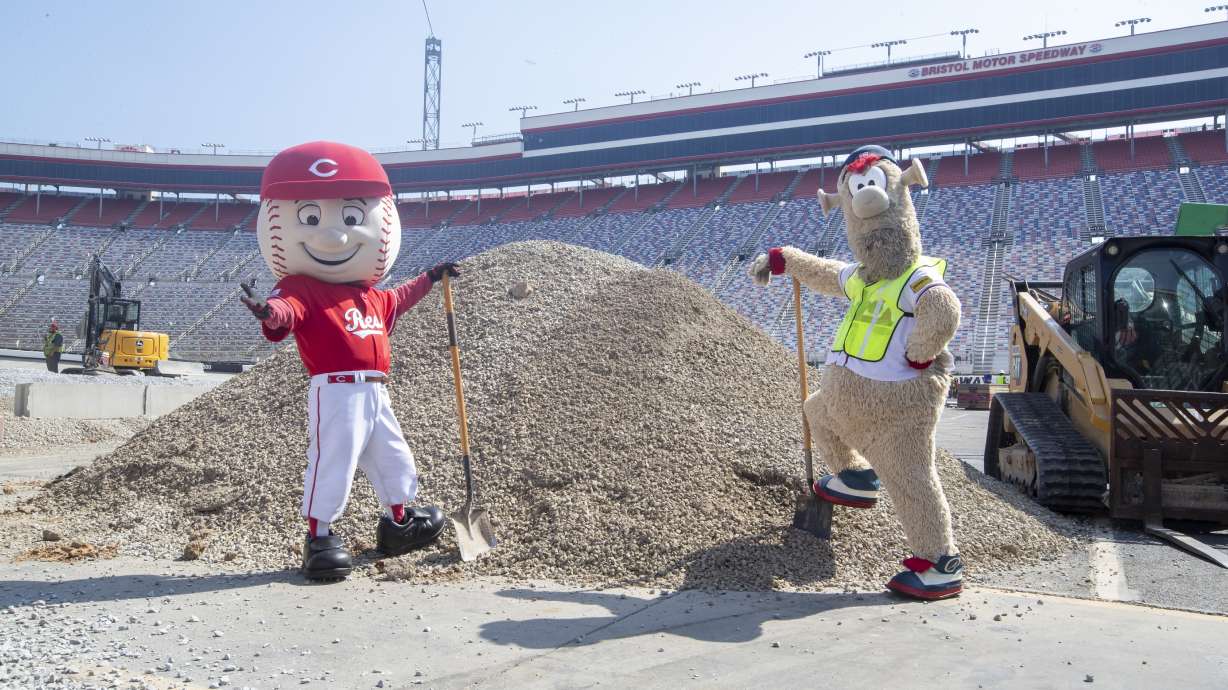 MLB Speedway Classic Open House Event marking the construction of a baseball field at Bristol Motor Speedway in Bristol, Tenn., Tuesday, June 24, 2025.