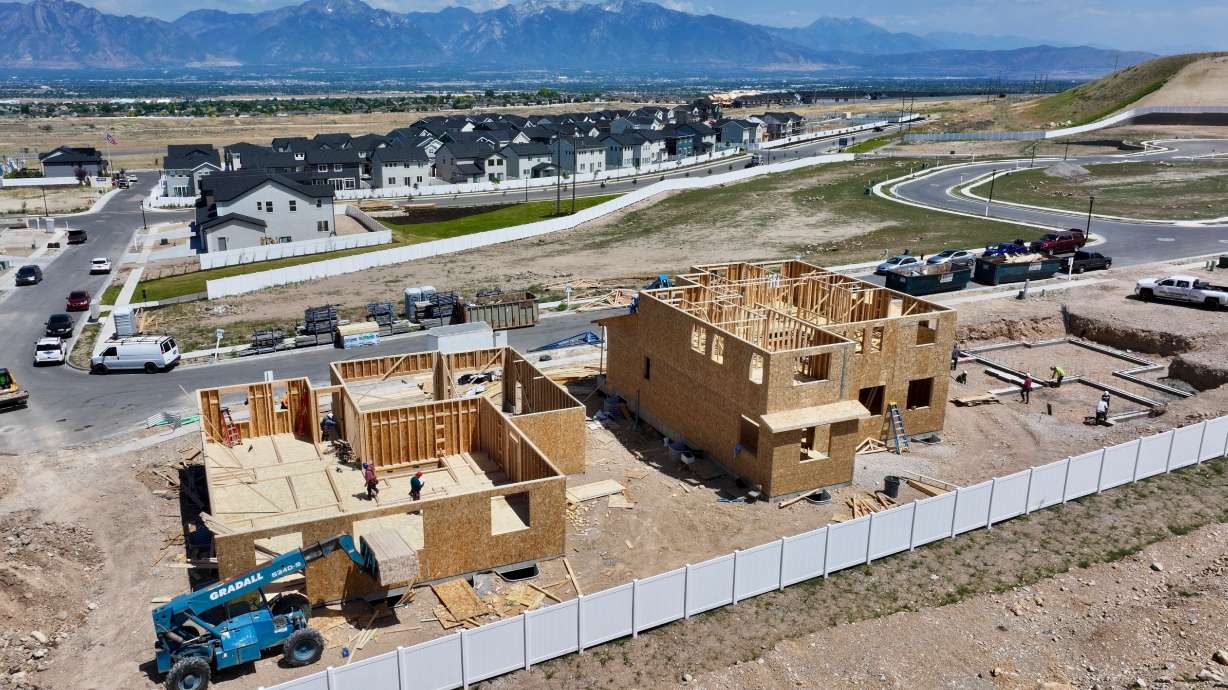 Woodside Homes' Cascade at Sky Ranch in West Jordan, on Wednesday. A new report finds the difference between the price of a new versus existing property in Salt Lake City is just over $10,000.
