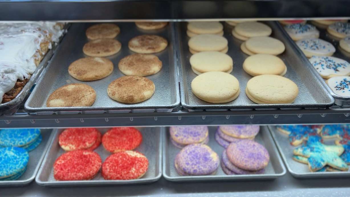 Cookies are among some of the selections available at Topper Bakery in Ogden Wednesday. The bakery held a soft reopening after rebuilding from a fire four years ago.