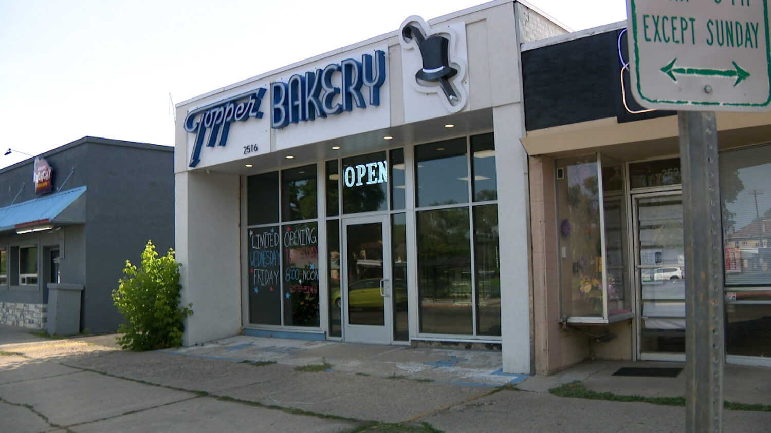 Outside of the rebuilt Topper Bakery in Ogden, Wednesday. The bakery held a soft reopening after rebuilding from a fire four years ago.
