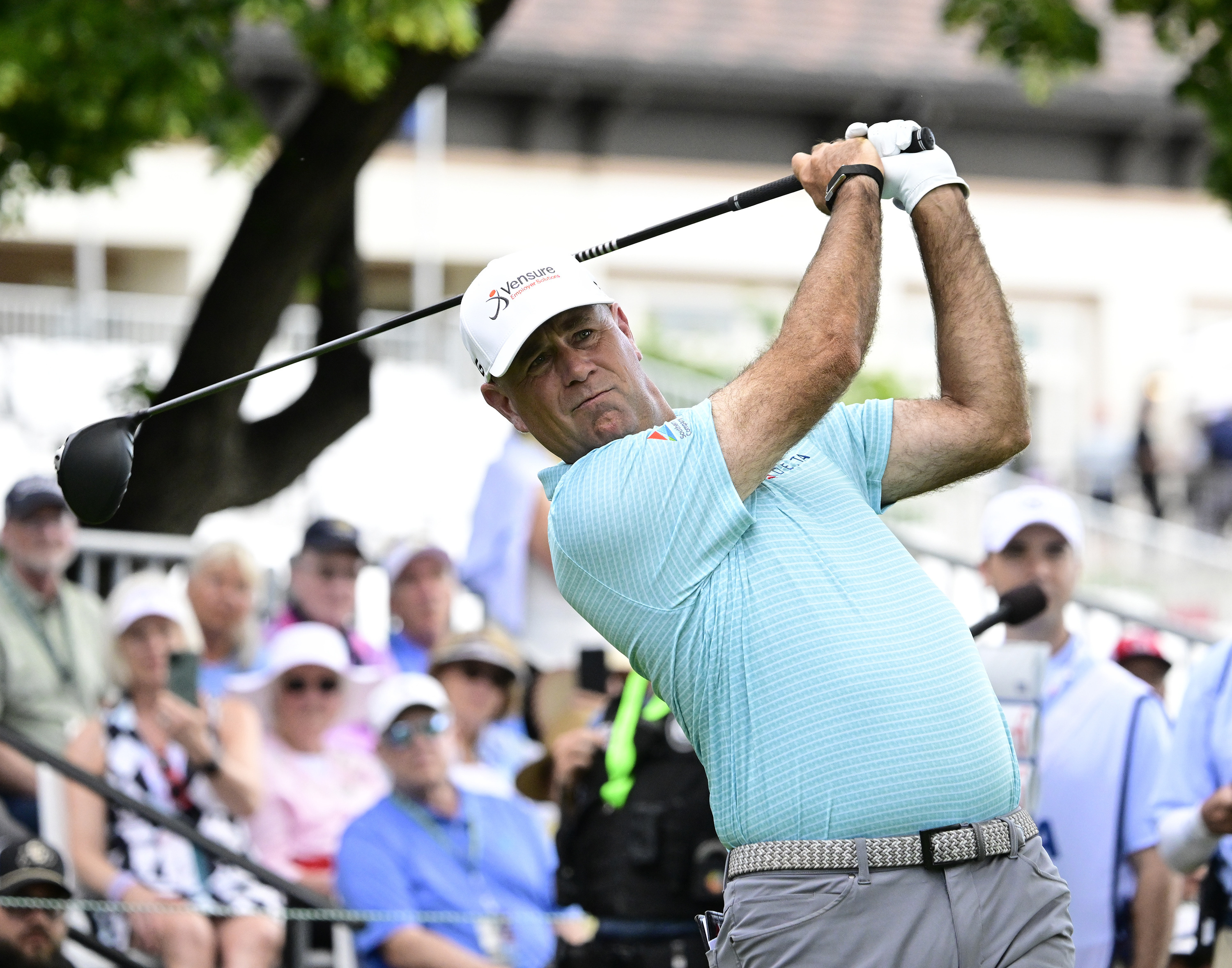 Harrington's chip-in on 18 leaves him tied (again) with Hensby, Cink at US Senior Open