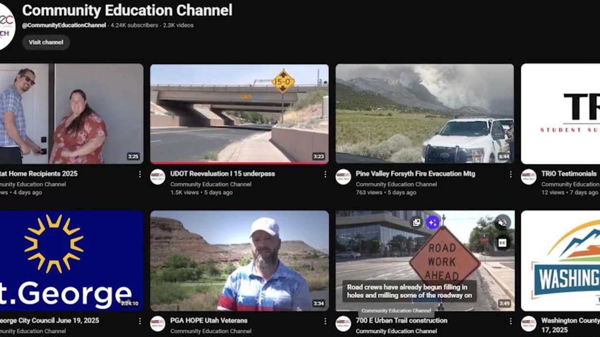 The Community Education Channel, which went offline on Monday due to diminishing funds. The channel served southern Utah through broadcasting meetings, local news and sports.