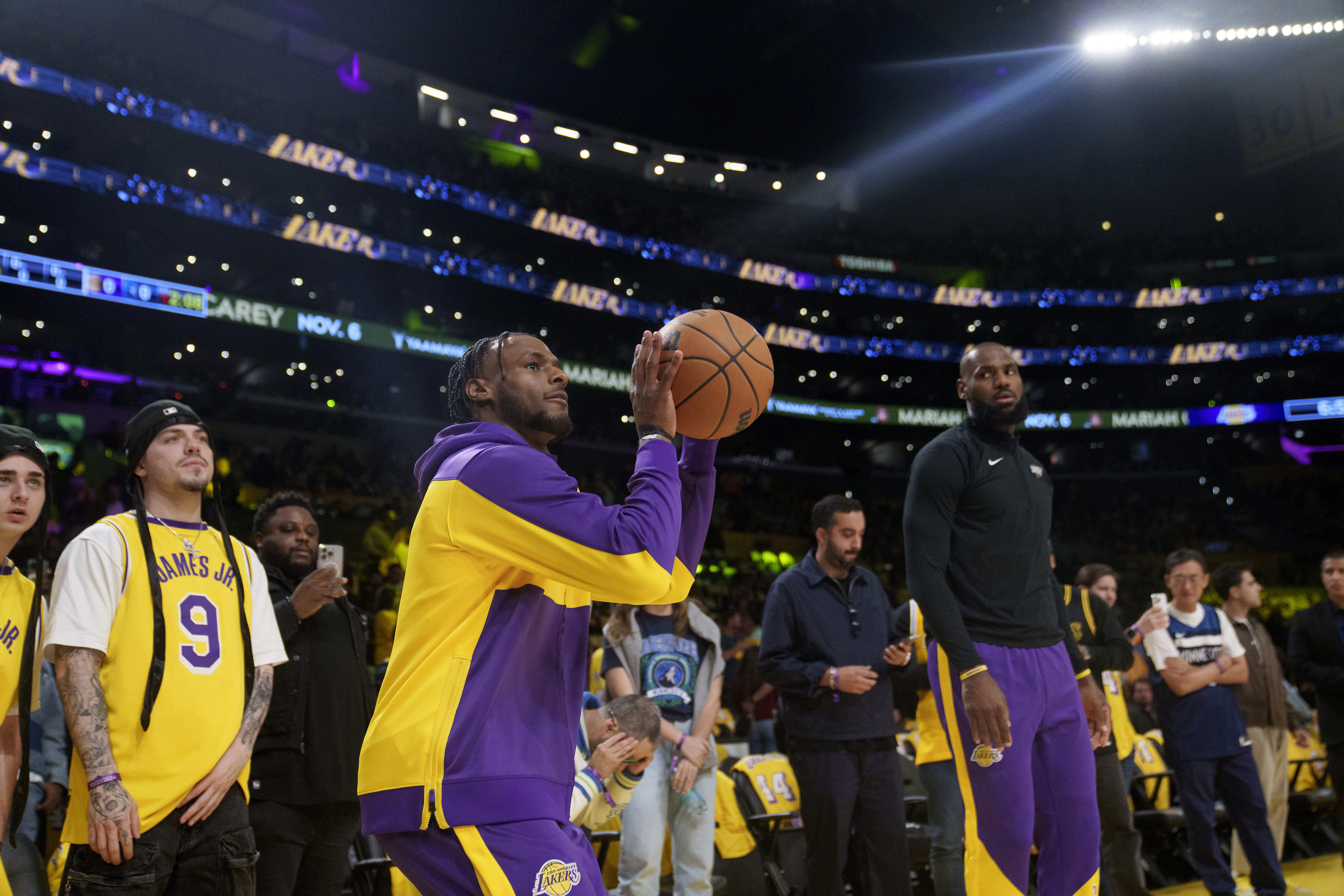 Bronny James says he doesn't follow rumors around LeBron while preparing for 2nd season with Lakers