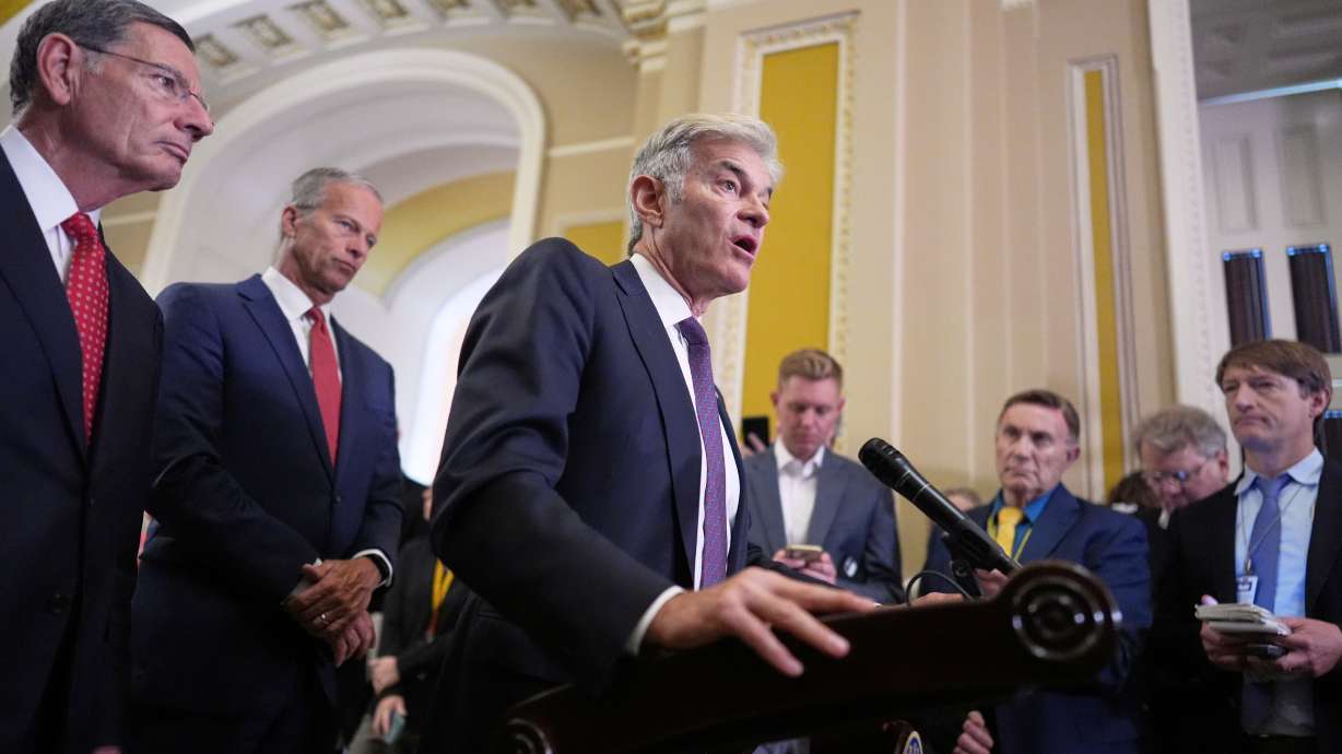 Mehmet Oz, administrator of the Centers for Medicare and Medicaid Services, speaks to reporters in Washington, June 17. President Donald Trump's tax bill will come with changes to Medicaid, sparking concerns for those who rely on the program.