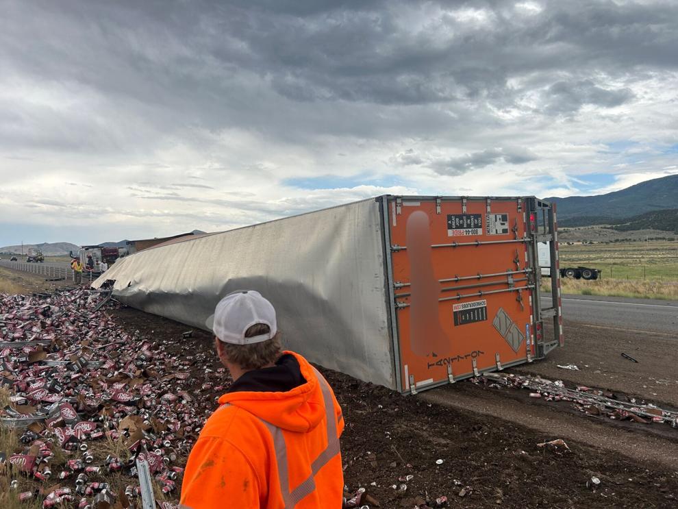 Soda spilled: Semi loaded with Dr Pepper Zero tips, loses cargo on I-15 near Cove Fort