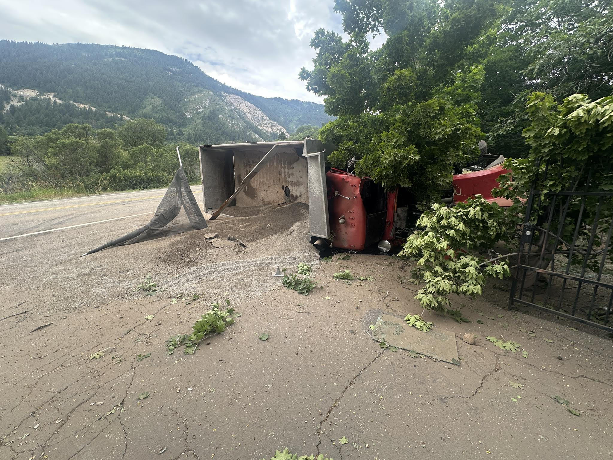 North Ogden Canyon Road now open after dump truck rollover closed the road