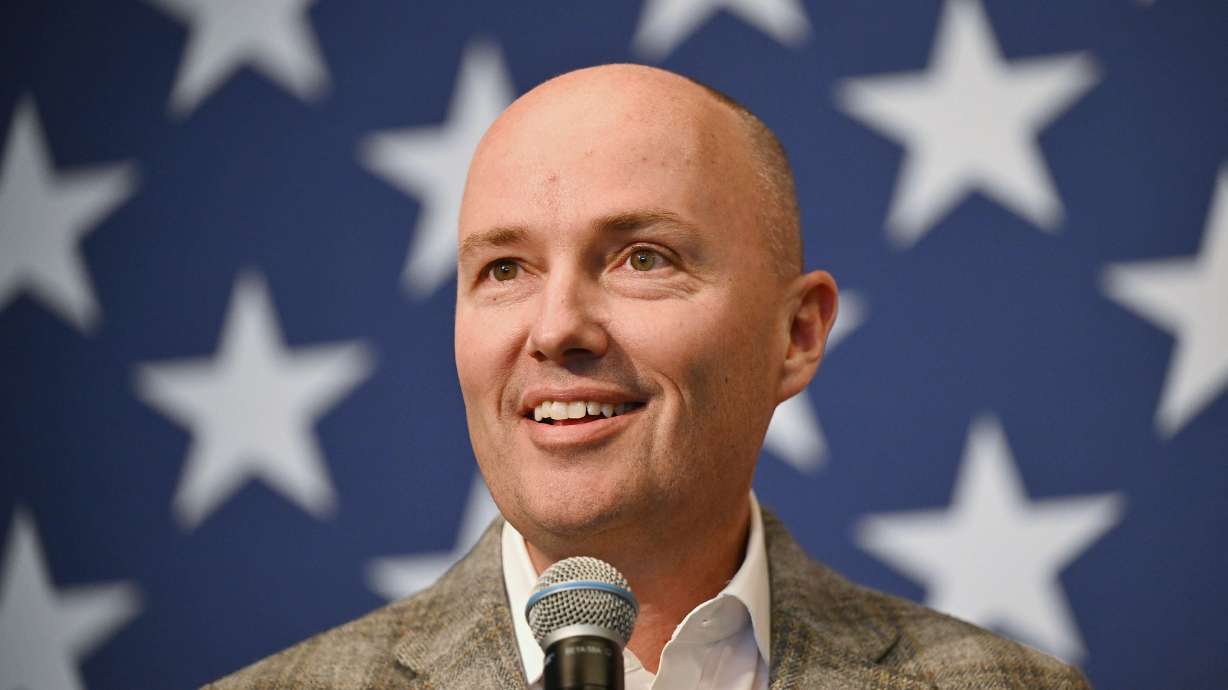 Utah Gov. Spencer Cox convenes the “Built Here” nuclear energy summit in Utah on April 29. The United States has forgotten the true meaning of its most famous phrase, according to Cox.