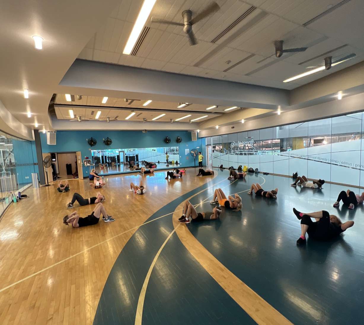 People participate in the first Dirtylicious Dance Fitness workout class at the Provo Recreation Center on Aug. 9, 2022.