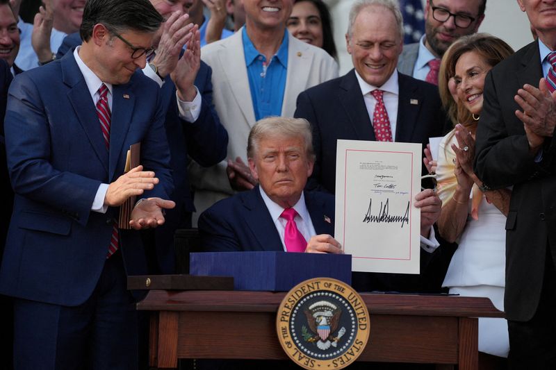 In July Fourth ceremony, Trump signs tax and spending bill into law
