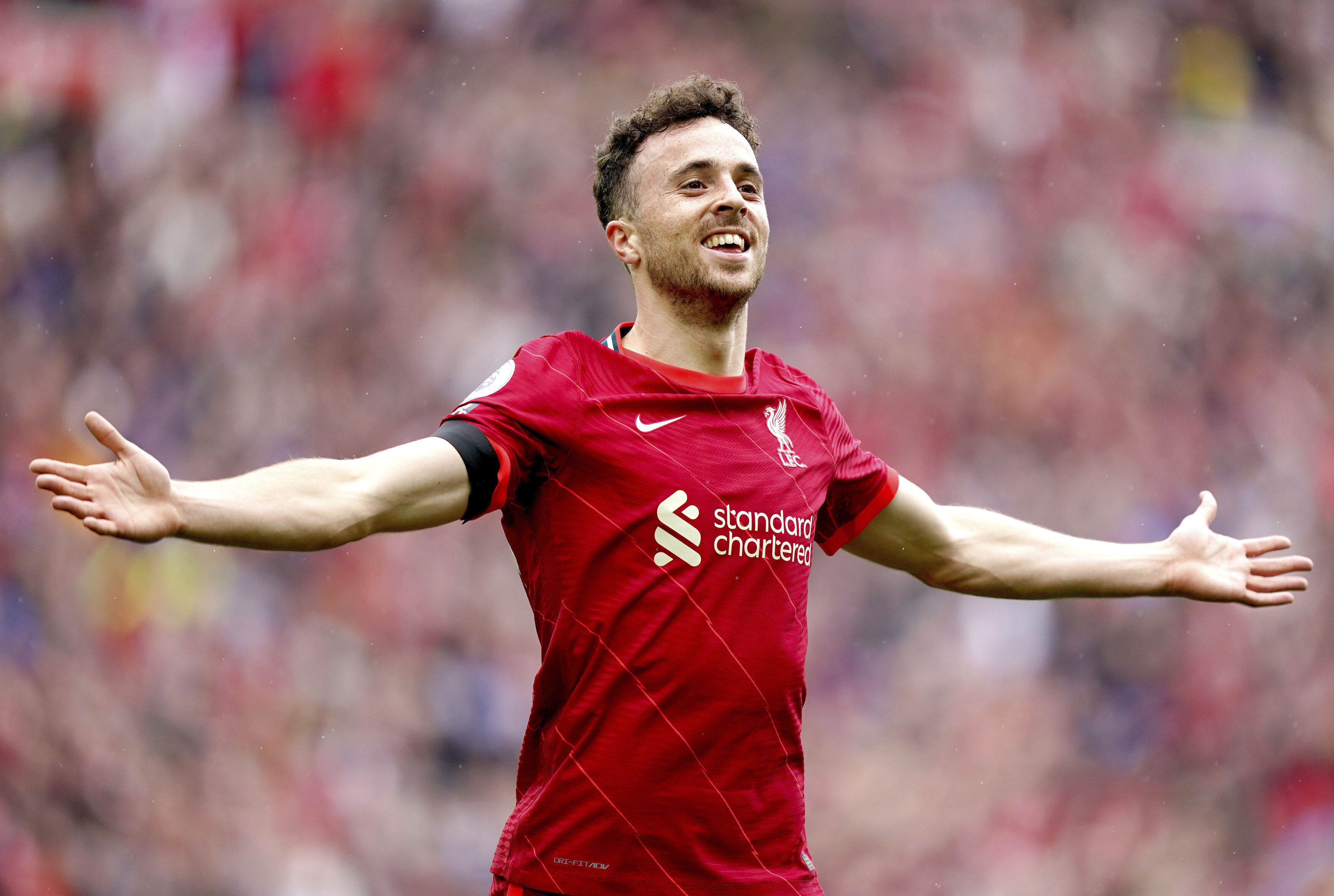 FILE - Liverpool's Diogo Jota in Liverpool, Aug. 21, 2021. 
