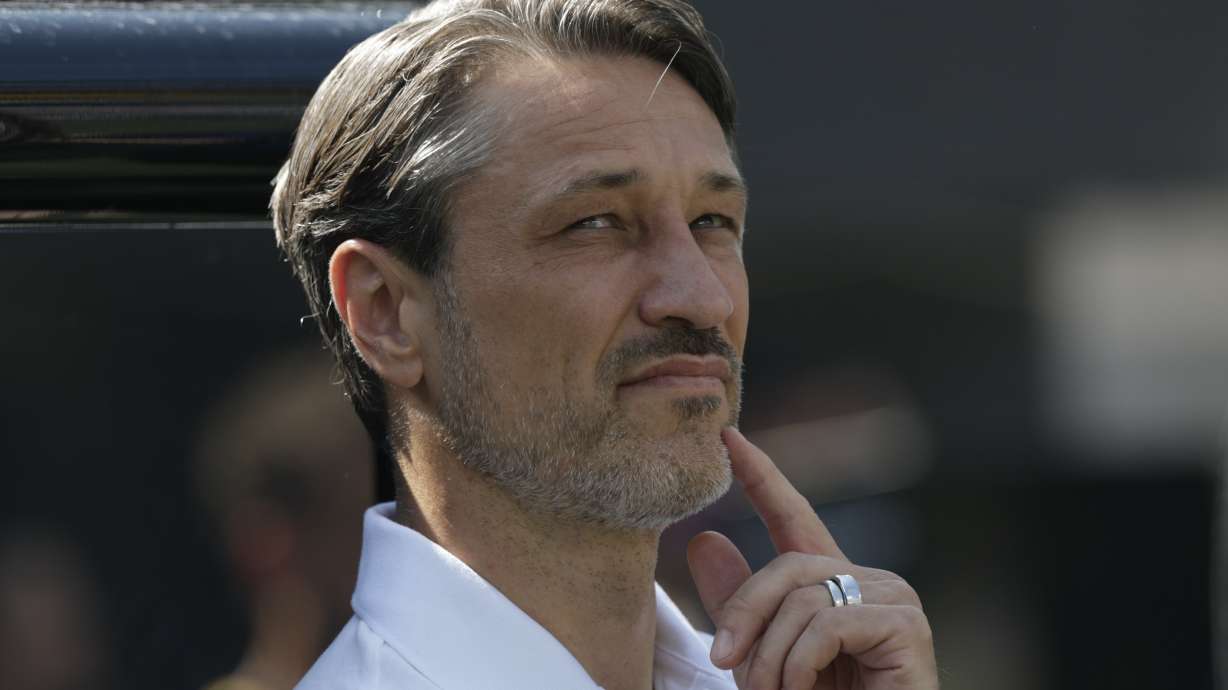 Borussia Dortmund's coach Niko Kovac waits for the beginning of the Club World Cup quarterfinal soccer match between Real Madrid and Borussia Dortmund in East Rutherford, N.J., Saturday, July 5, 2025.