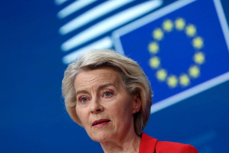 European Commission President Ursula von der Leyen attends a press conference on the day of the European Union leaders summit in Brussels, Belgium, June 26. The EU still aims to reach a trade deal by July 9 after von der Leyen and President Donald Trump had a "good exchange."