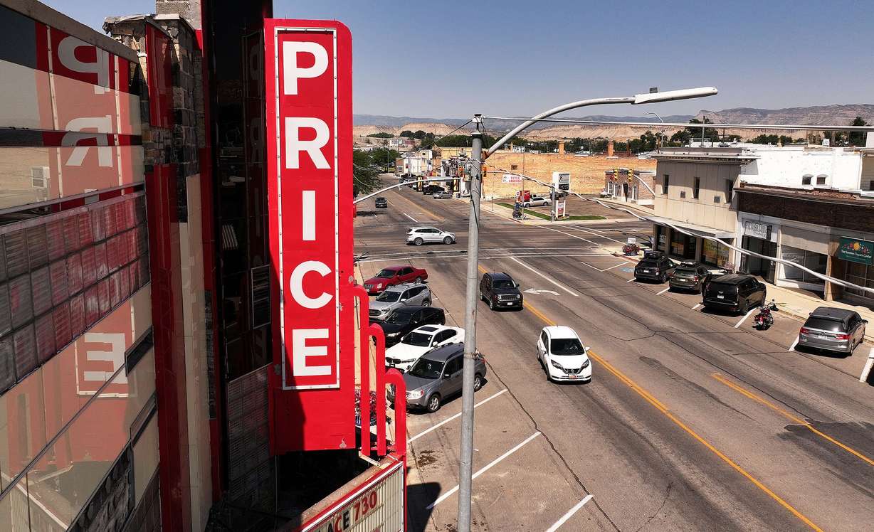 Motorists drive on Main Street in Price on Wednesday, July 10, 2024.