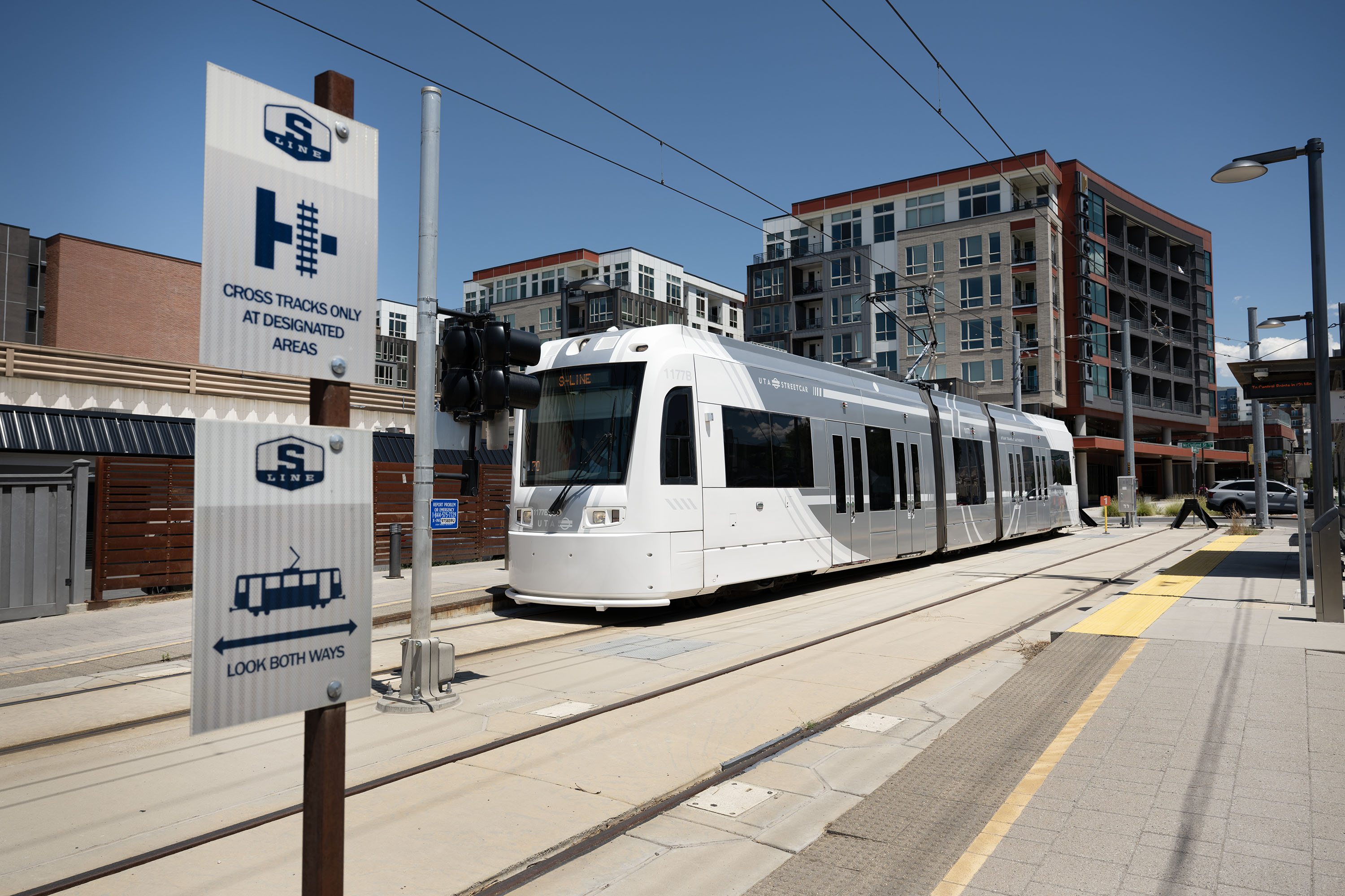The S-Line waits for passengers in Sugar House on Monday. An expansion of the line could be on the way, but how far that extension goes could be determined by the Utah Transportation Commission.