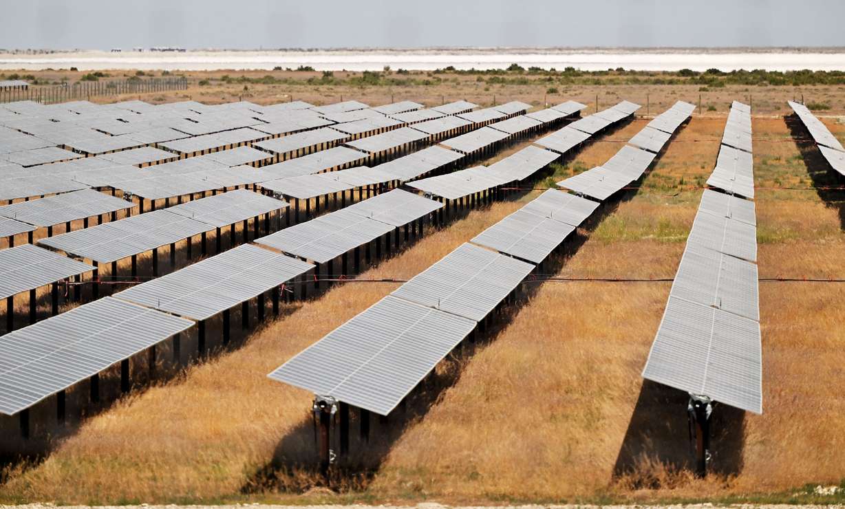 The Elektron Solar Project is pictured west of Grantsville in Tooele County on Monday, June 24, 2024