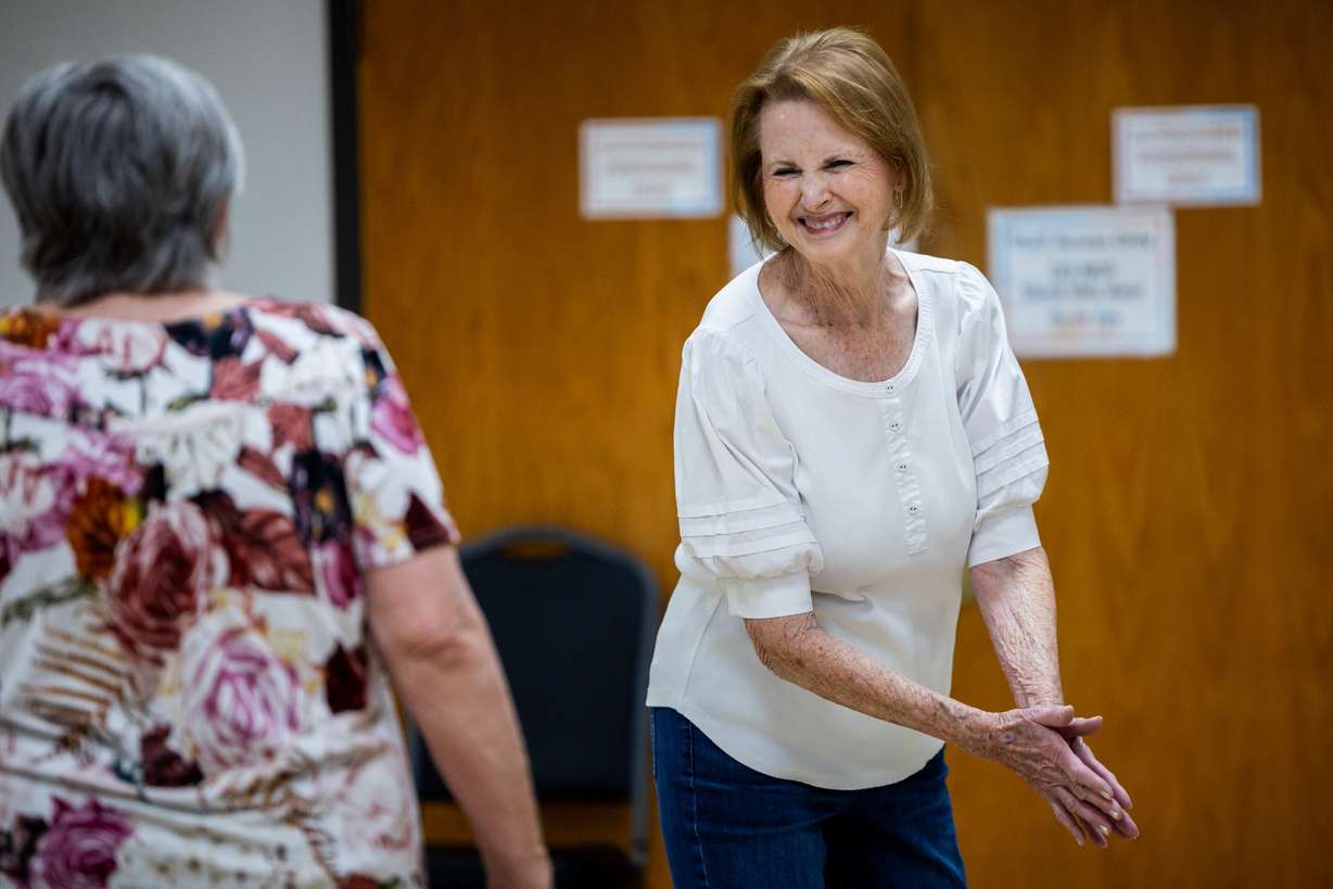 Cathy Bonifay participates in a line dancing class at the Murray City Senior Recreation Center in Murray on July 1.