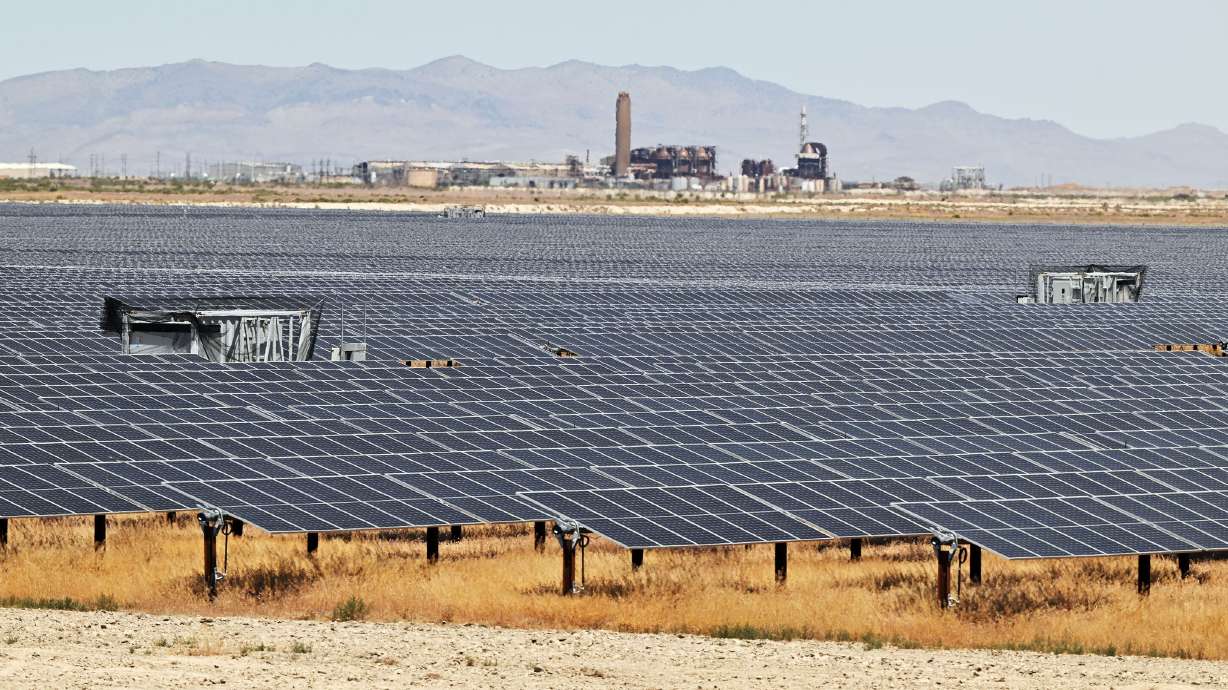 The Elektron Solar Project is pictured west of Grantsville in Tooele County on Monday, June 24, 2024