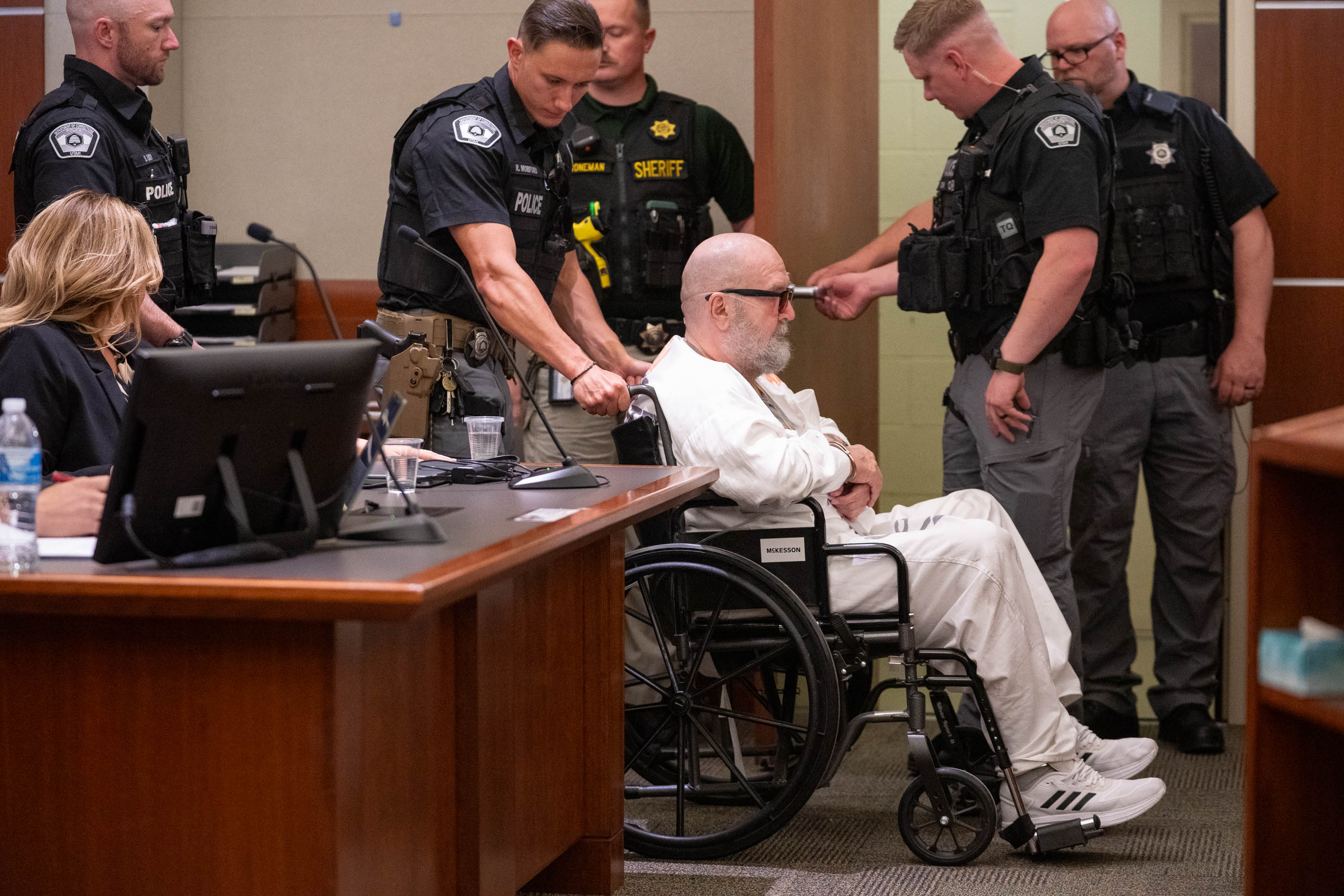 Death row inmate Ralph Menzies appears in 3rd District Court on July 9. The Utah Board of Pardons and Parole agreed Tuesday to hold a hearing to determine if his sentence should be changed to life in prison without parole.
