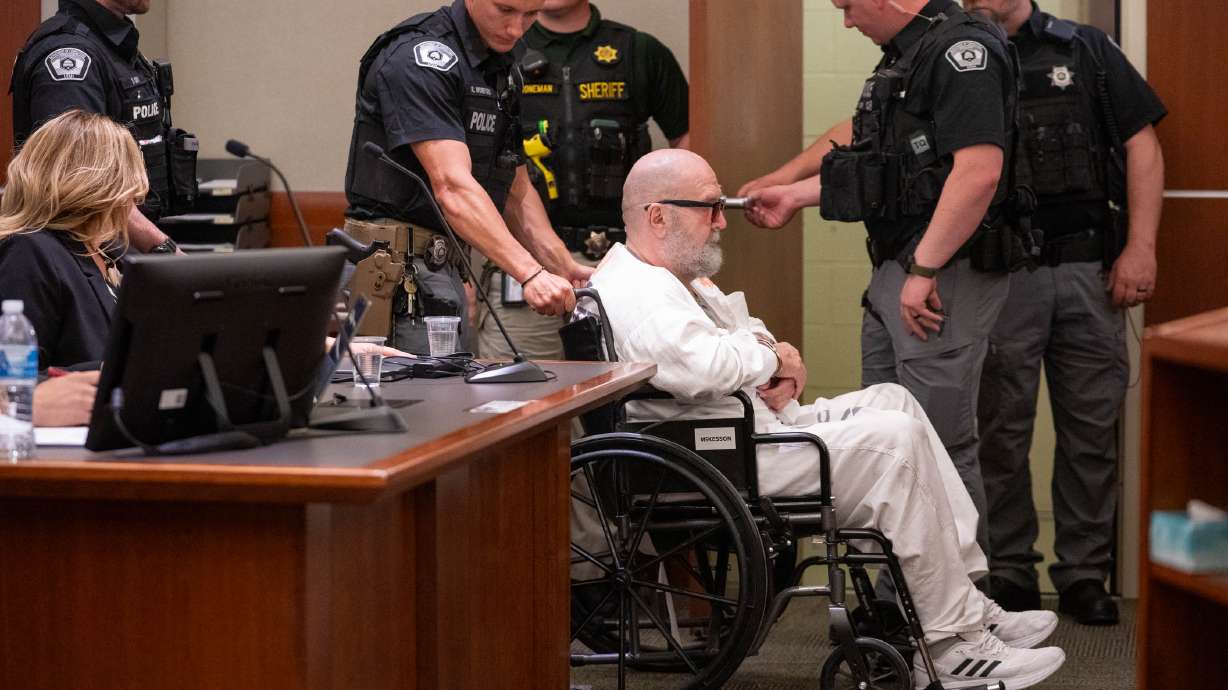 Death row inmate Ralph Menzies appears in 3rd District Court on July 9. His attorneys are asking for clemency ahead of his execution scheduled for Sept. 5.