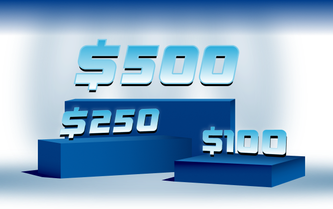 Pick'em Prize Amounts - $500, $250, $100