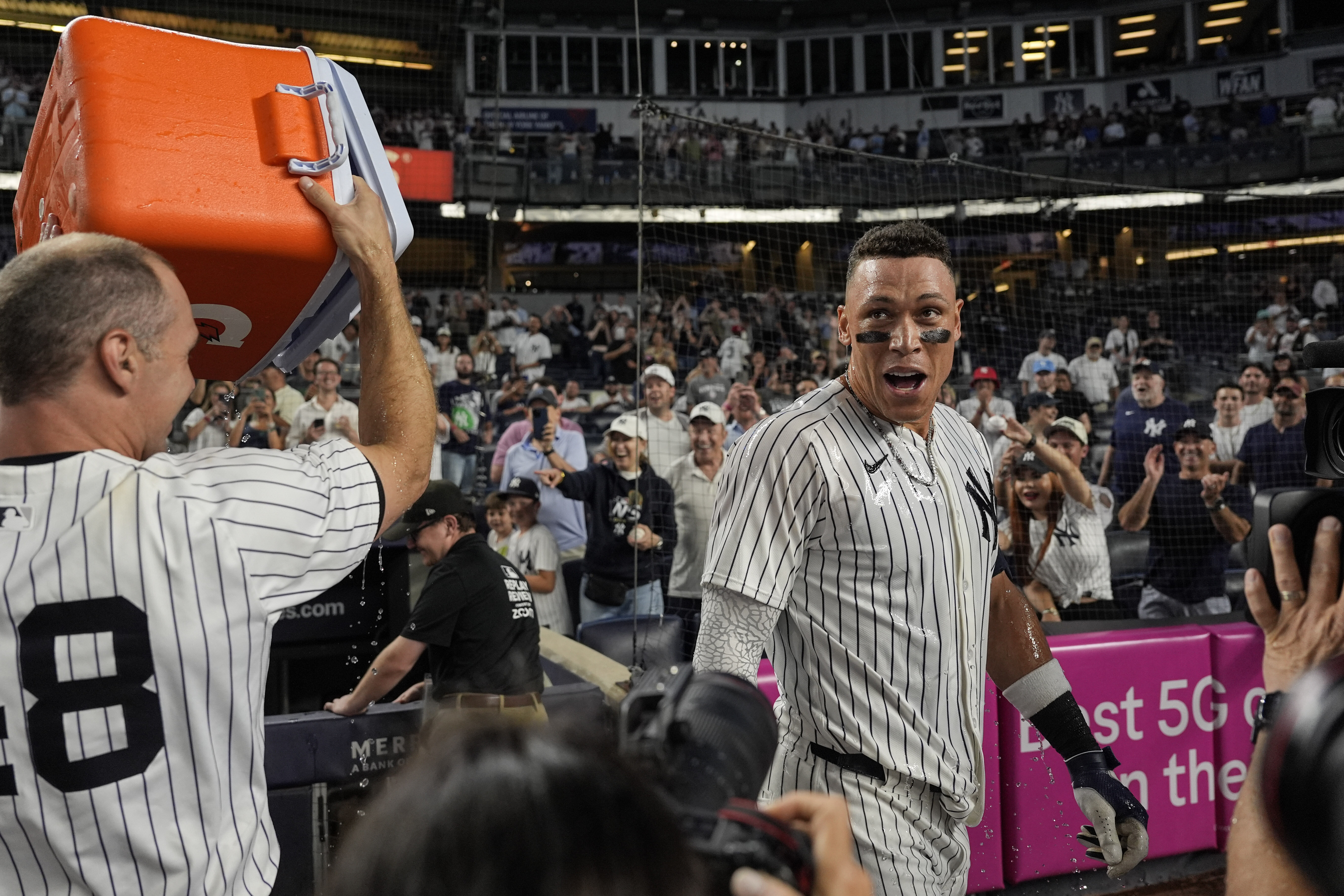 Yankees rally past Mariners 6-5 in 10 innings after going hitless against Bryan Woo until the 8th