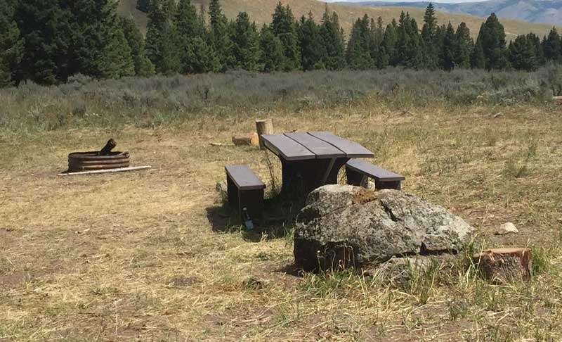 The Timber Creek Campground in Lemhi County, Idaho, on Thursday. Former Lemhi County Sheriff Steve Penner said the area was "searched intently."