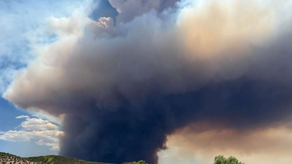 Erratic winds pushed growth of San Juan County's Deer Creek Fire in multiple directions on Saturday. The fire has burned about 8,500 acres and remains 0% contained, state fire officials said.