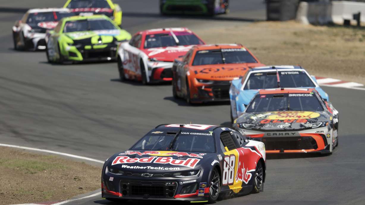 Shane van Gisbergen (88) competes during a NASCAR Cup Series auto race at Sonoma Raceway in Sonoma, Calif., Sunday, July 13, 2025.