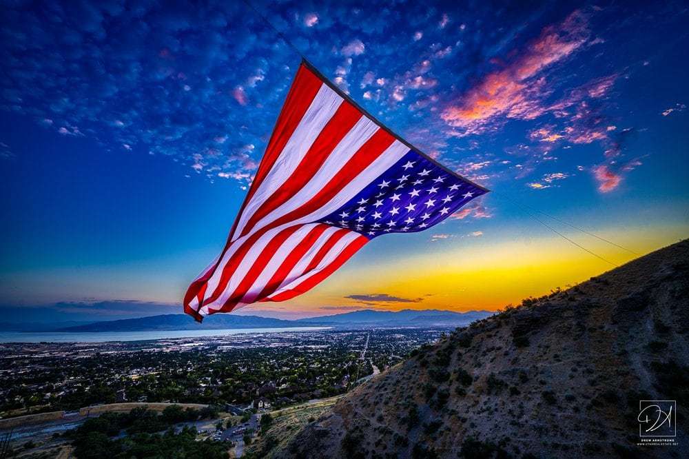 This huge American flag flies every July at the mouth of Grove Creek Canyon in Pleasant Grove. It was on display until Sunday, July 13.