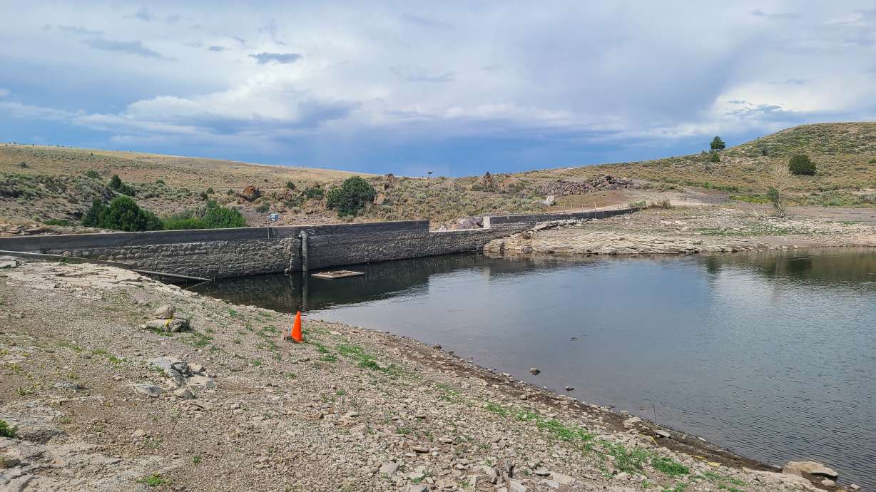 Panguitch Lake Dam as seen before a planned reconstruction project gets underway in the fall of 2025. The plan to construct a new dam has been approved by Utah's state engineer, clearing the way for the project to begin.